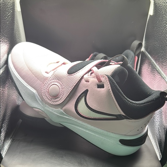Nike Pink and Black Athletic Shoes with Strap Design - Picture 2 of 12